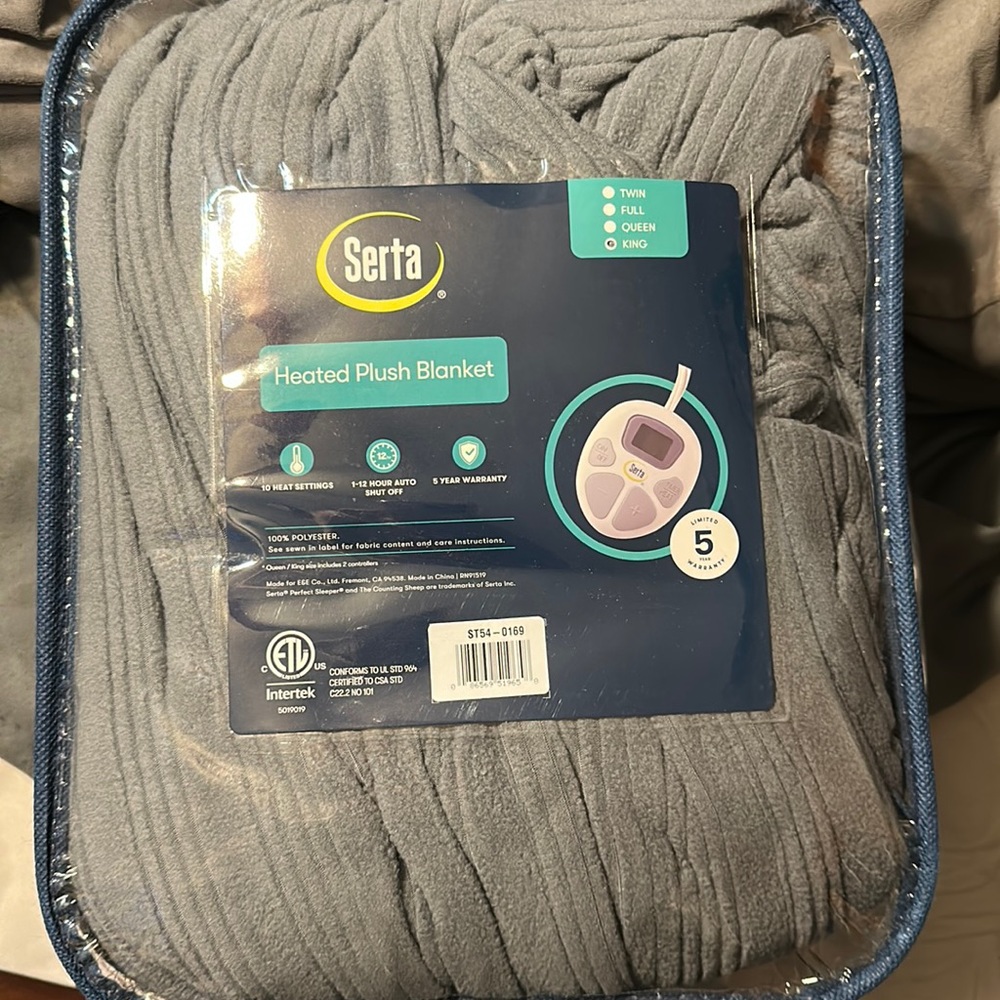 Serta Heated Fleece Blanket